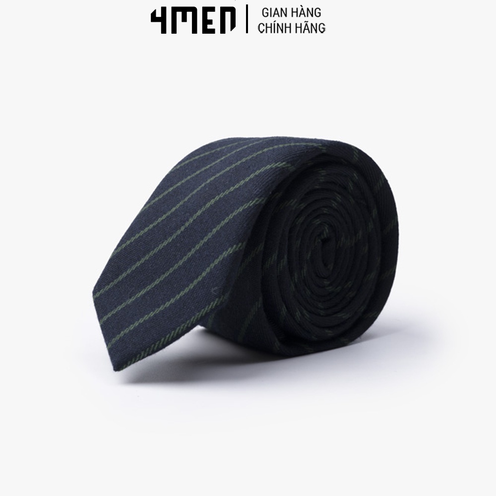 Cà vạt nam bản nhỏ sọc 4MEN CV042 công sở, kẻ caro nam tính, bản 6cm, trẻ trung, lịch lãm, vải mềm mại, bền màu