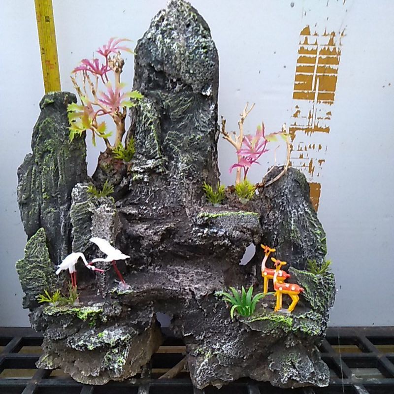 Hòn non bộ mini-núi đá bể cá