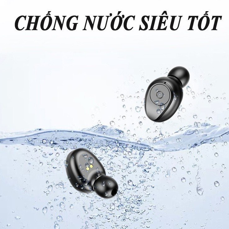 Tai nghe Bluetooth AMOI F9 TWS 5.0 bản QUỐC TẾ không dây cảm ứng chống nước IPX5, chống ồn tích hợp sạc dự phòng 2500mAh | BigBuy360 - bigbuy360.vn