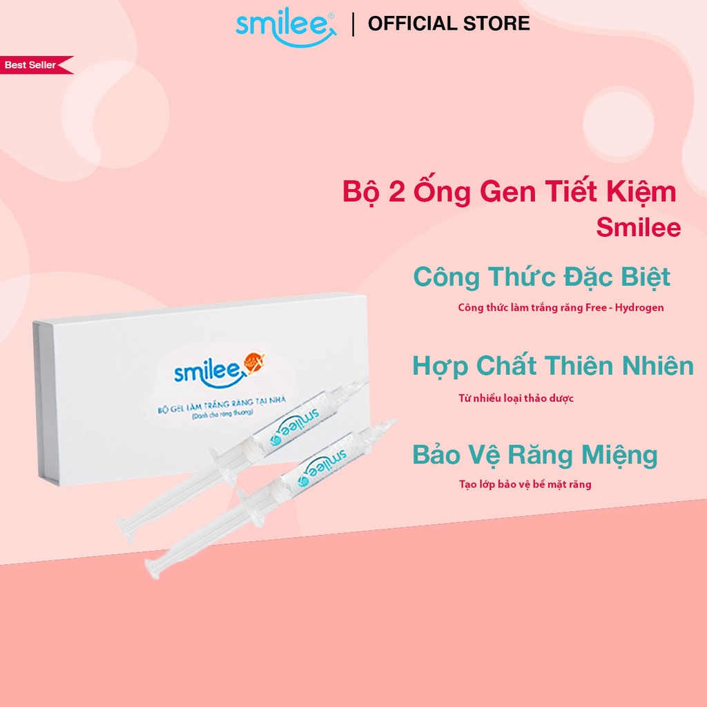 Bộ 2 ống GEL bô sung cho máy làm trắng răng Smilee an toàn tại nhà
