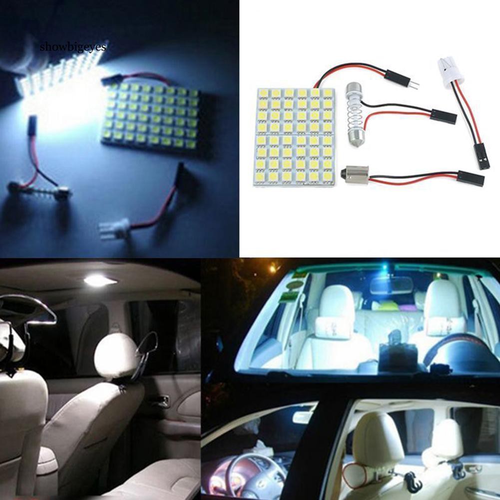 Bảng đèn LED T10 4W 12V bge _ SMD 48 bóng gắn trần xe hơi