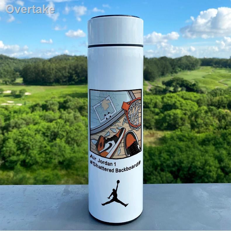 ┋✁Jordan Smart Thermos Mug Tide Brand Super Fire Net Red Couple Water Cup Stainless Steel Portable Student