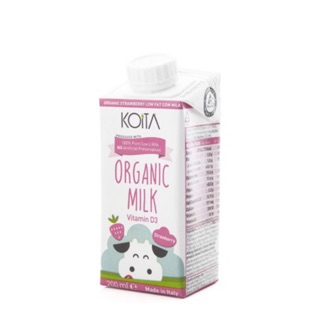 Sữa tươi hữu cơ vị dâu ít béo Koita 200ml