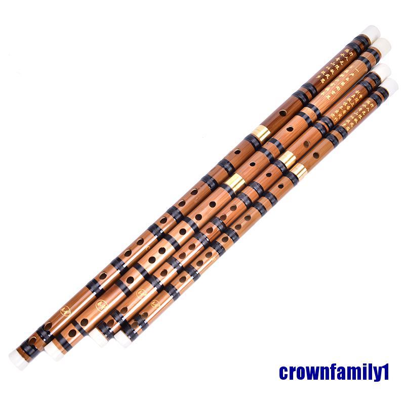 (crownfamily1) Bamboo Flute Professional Woodwind Musical instruments C D E F Key Chinese dizi