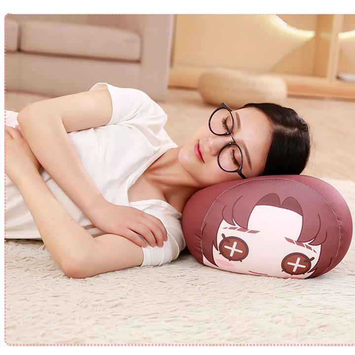 [CHUYÊN SỈ GIÁ SỐC]  Gối Trang Trí Họa Tiết Anime Hình Tròn Kích Thước 30CM (Đỏ) [ DIABRAND ]