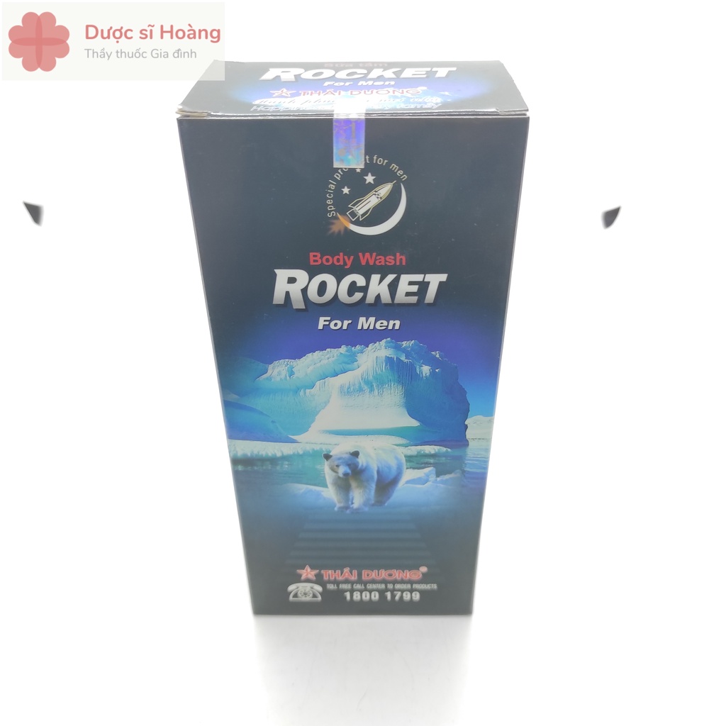 Sữa Tắm Rocket cho Nam Giới - Giảm Mụn Trứng Cá Toàn Thân, Làm Sạch Da, Lỗ Chân Lông- Chai 200g