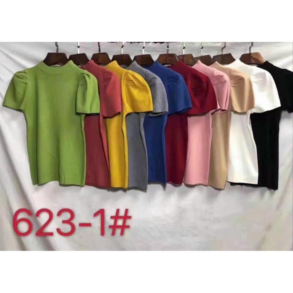 Áo len ngắn tay bồng quảng châu chất len mềm mịn không nhăn không xù thời trang Banamo Fashion áo len cộc tay 343 | BigBuy360 - bigbuy360.vn