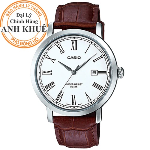 Đồng hồ nam dây da Casio chính hãng Anh Khuê MTP-E149L-7BVDF