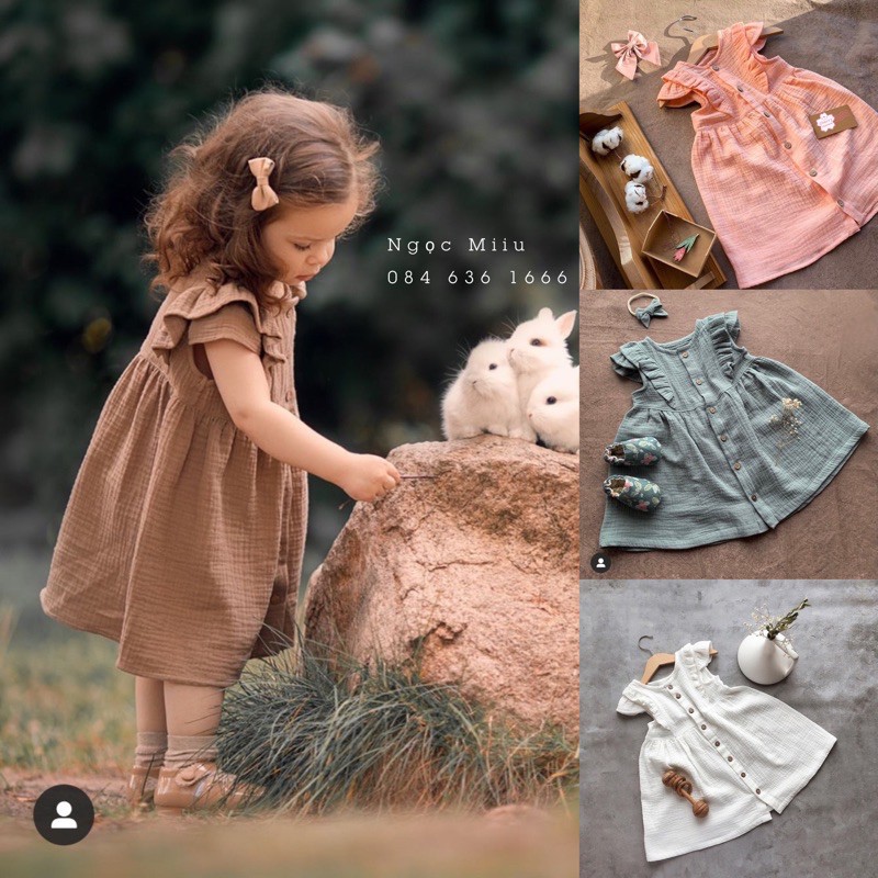 Váy ZR bé gái siêu dễ thương điệu đà