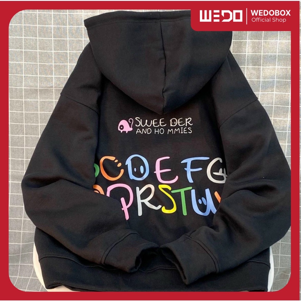 Áo Khoác Hoodie Unisex SWEEDER Kiểu Zip Kéo Chất Nỉ PE Siêu Mềm Phối Chữ Đa Sắc Thời Trang Hot Trend Mới