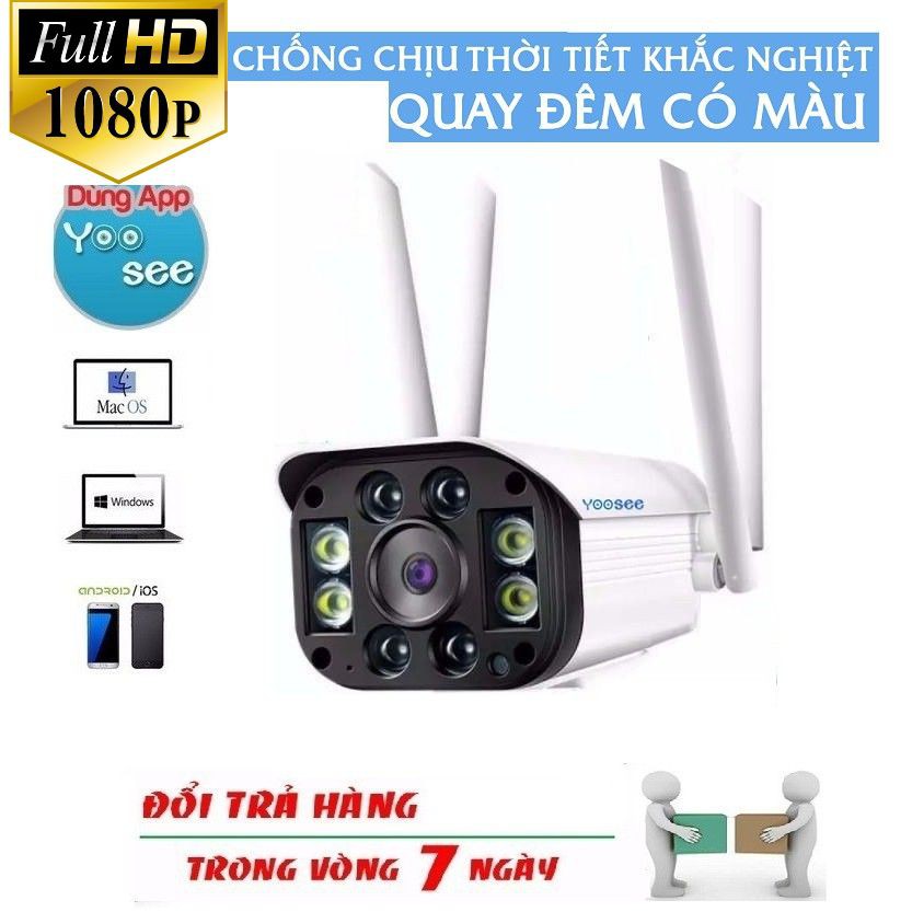 Camera wifi Yoosee 4 anten quay đêm có màu - đàm thoại 2 chiều | BigBuy360 - bigbuy360.vn