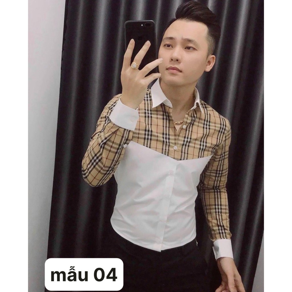 áo sơ mi nam thêu con ong hàn quốc quá đẹp quá chất MS11