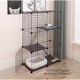 CHUỒNG MÈO LẮP GHÉP 3 TẦNG