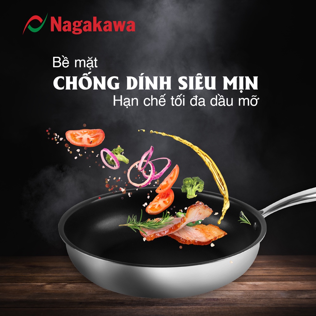 Chảo inox chống dính Nagakawa Haru NAG2802