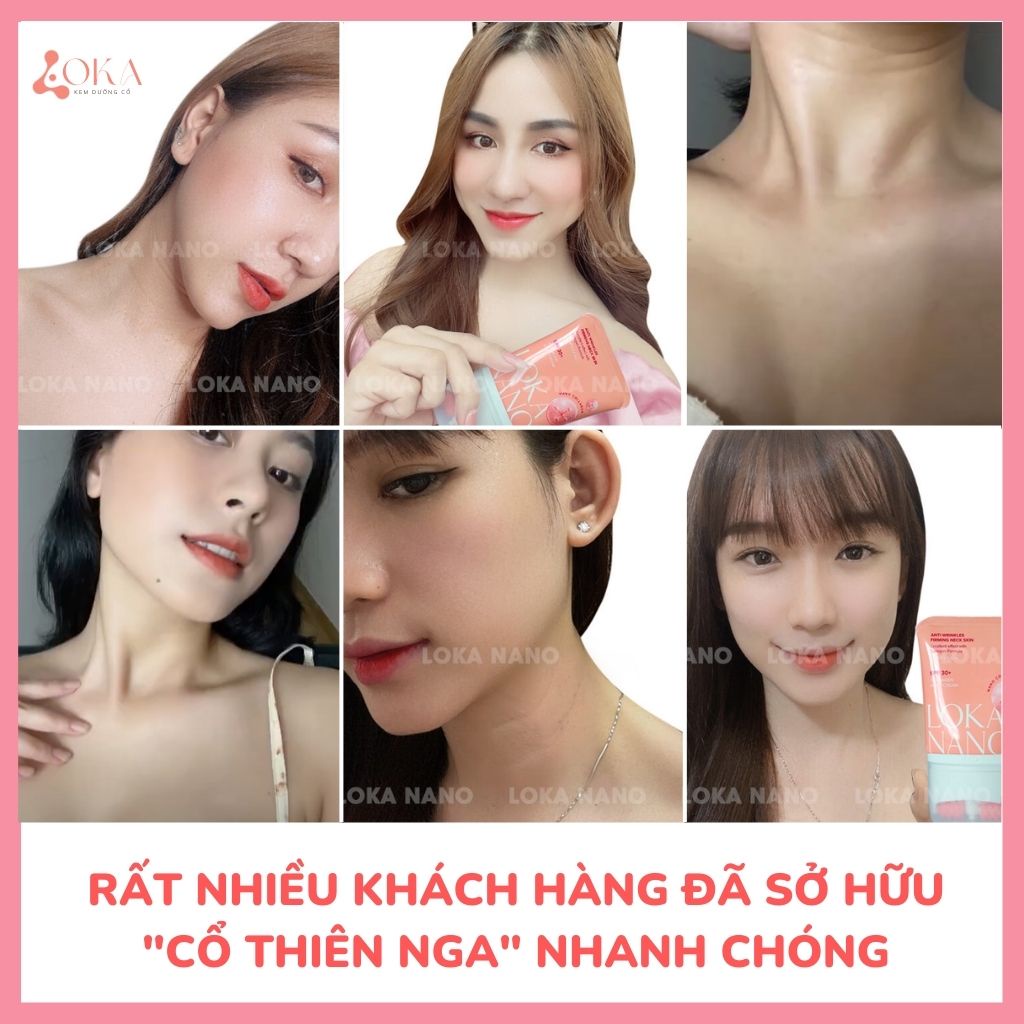 Kem Dưỡng Da Cổ LOKA NANO - Làm trắng da dưỡng ẩm cho da cổ săn chắc