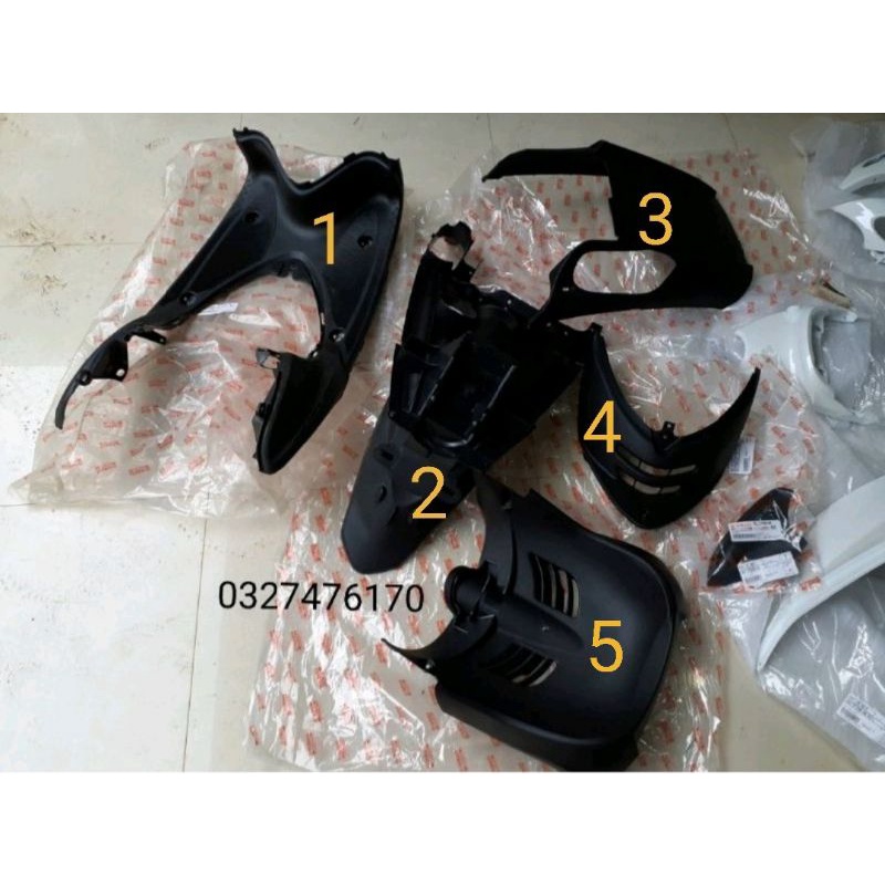 Bộ 5 nhựa nhám đen xe ga MiO classico zin yamaha