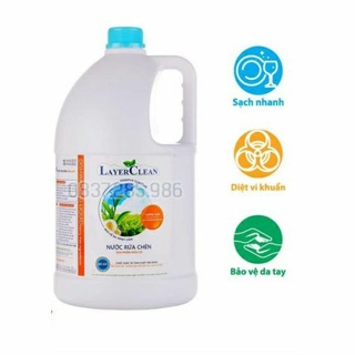 NƯỚC RỬA CHÉN BÁT HỮU CƠ LAYER CLEAN 5L.( Hàng Chính Hãng)