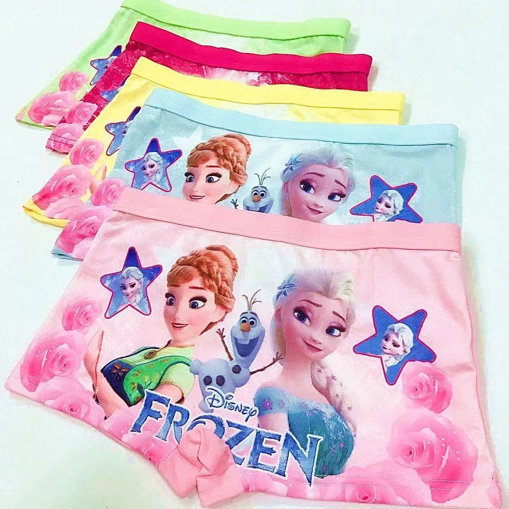Set 4 Quần Lót 4 Trong 1 in Hình Công Chúa elsa Cho Bé Gái