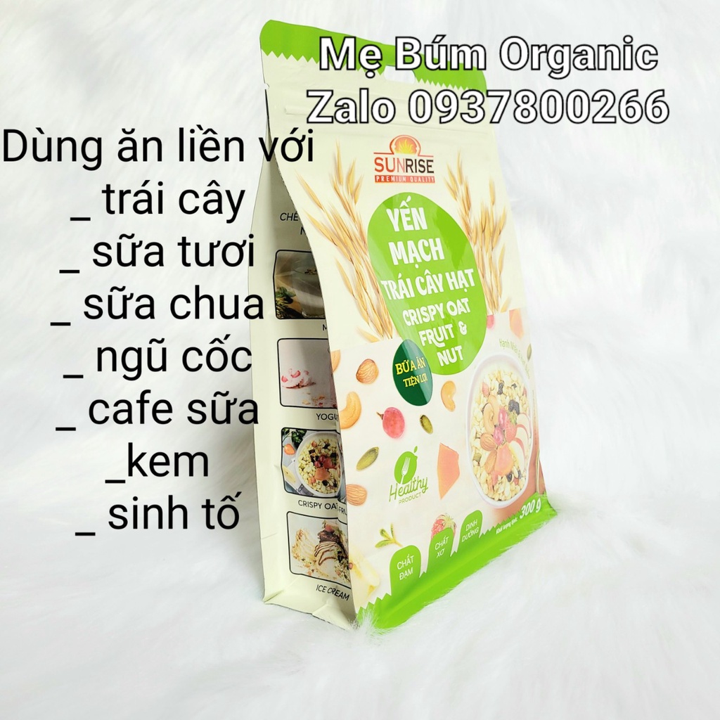 [ HCM Giao Hỏa Tốc] Yến Mạch Trái Cây Hạt Sunrise Bịch 300g - Phù Hợp Ăn Kiêng, Giảm Cân- Tiện Lợi Và Tốt Sức Khỏe