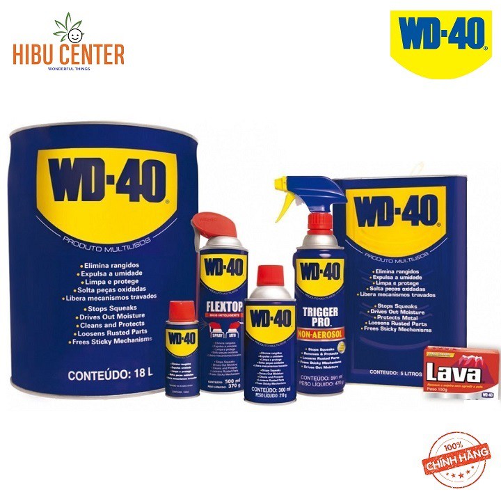 Dung dịch chống rỉ sét và bôi trơn WD-40 Milti use 412ml - 300ml - 191ml | Cam Kết Chính Hãng