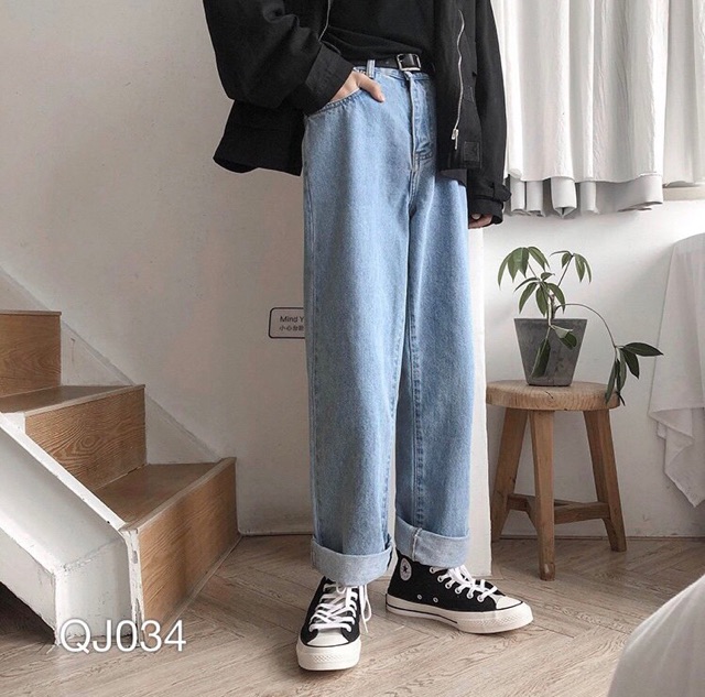 QJ034 - Quần jean baggy nam basic