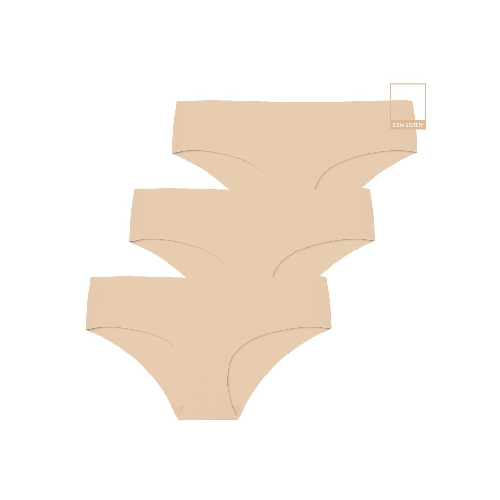  Combo 3 quần lót su đúc lưng thấp cắt viền màu trơn đáy ép phần 1 BOM SISTER CBQ40262 | BigBuy360 - bigbuy360.vn