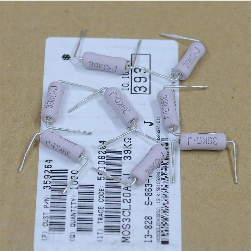 Điện trở màu xám KOA 3W 39K 39KΩ J 5%