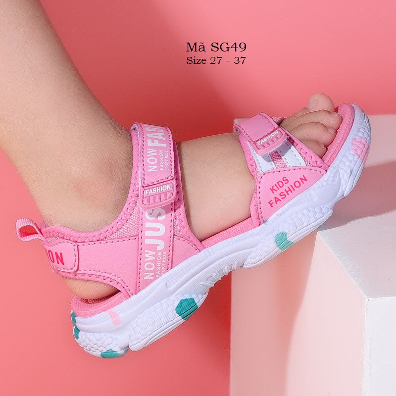 Giày sandal nữ đi học LIMIBABY siêu nhẹ quai ngang thể thao năng động cá tính phù hợp cho trẻ em gái 3 đến 12 tuổi SG49