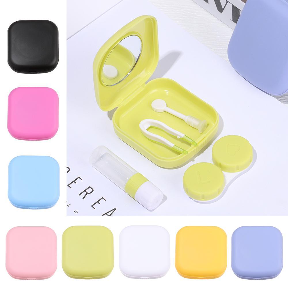 MOILYVN Hộp Đựng Kính Áp Tròng Hình Vuông Mini Nhiều Màu Sắc