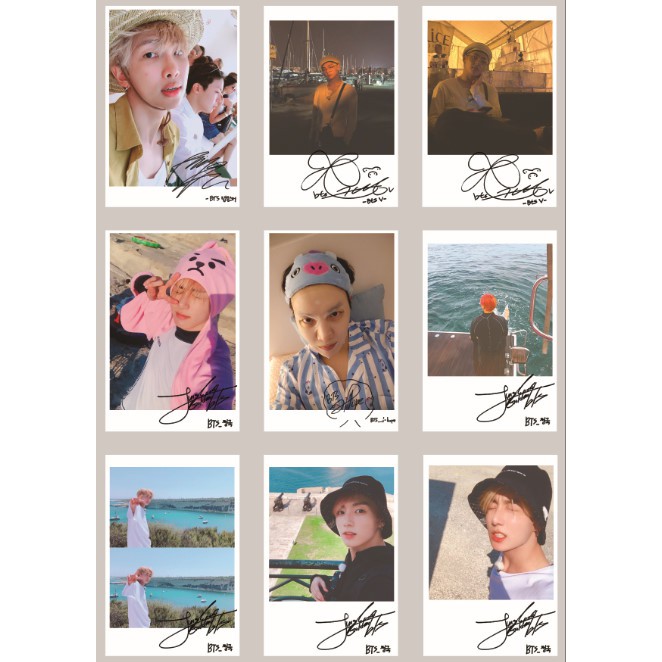 Lomo card ảnh BTS update Twitter 4 full 45 ảnh Có chữ ký