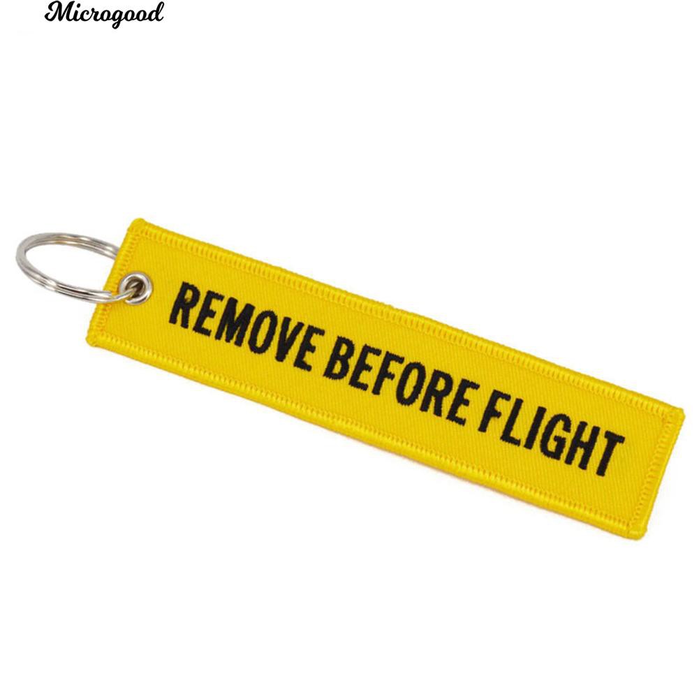 Dây móc chìa khóa có thêu chữ "Remove Before Flight" độc đáo