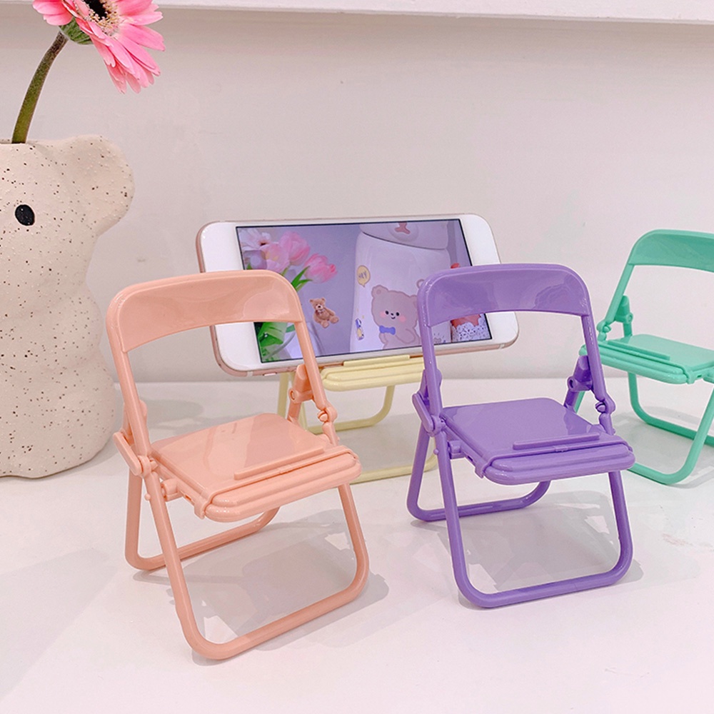 Giá đỡ điện thoại/máy tính bảng đa năng hình ghế ngồi màu kẹo sáng tạo dễ thương