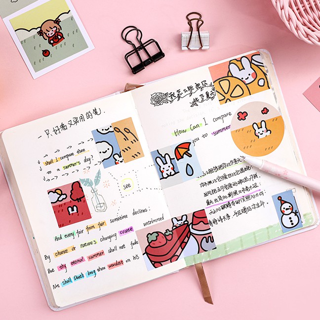 Sticker Hình Dán Sổ Trang Trí Bé Gái RF