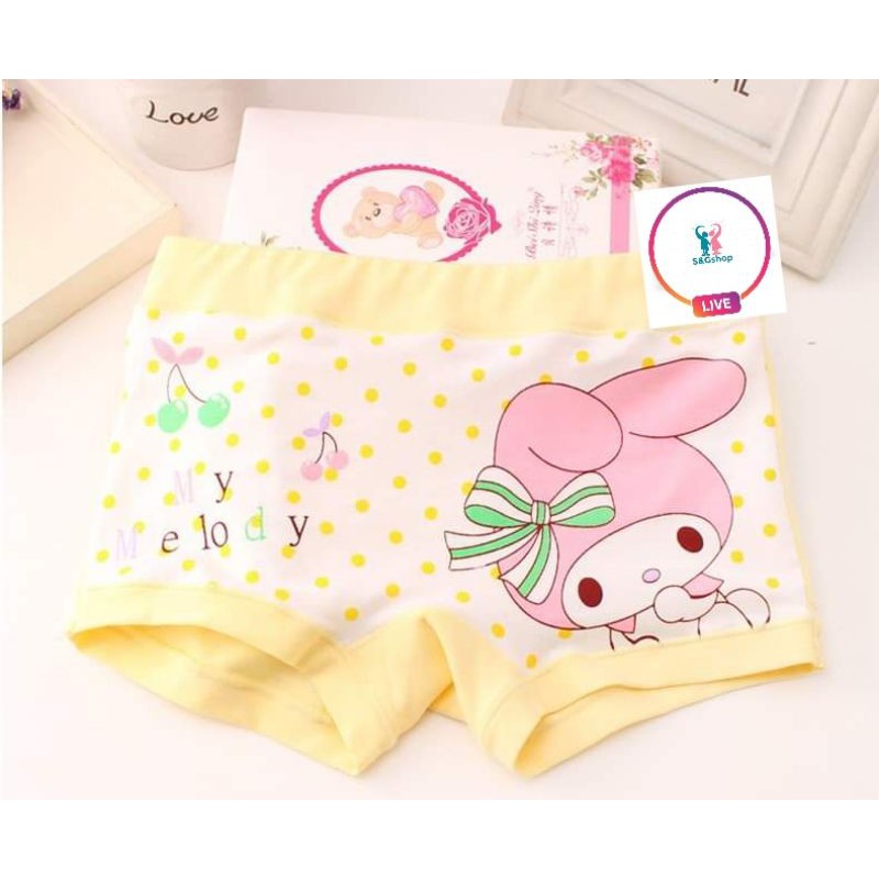 Set 4 Quần Chíp đùi My Melody cho bé gái (9kg-38kg)