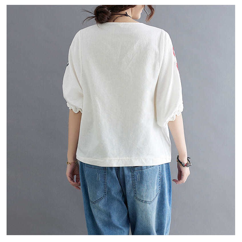Áo Nữ Tay Lỡ Cổ Tròn Thời Trang Hàn | BigBuy360 - bigbuy360.vn