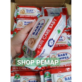 Hỏa tốc 10 hộp khăn giấy ướt baby wipes 80g