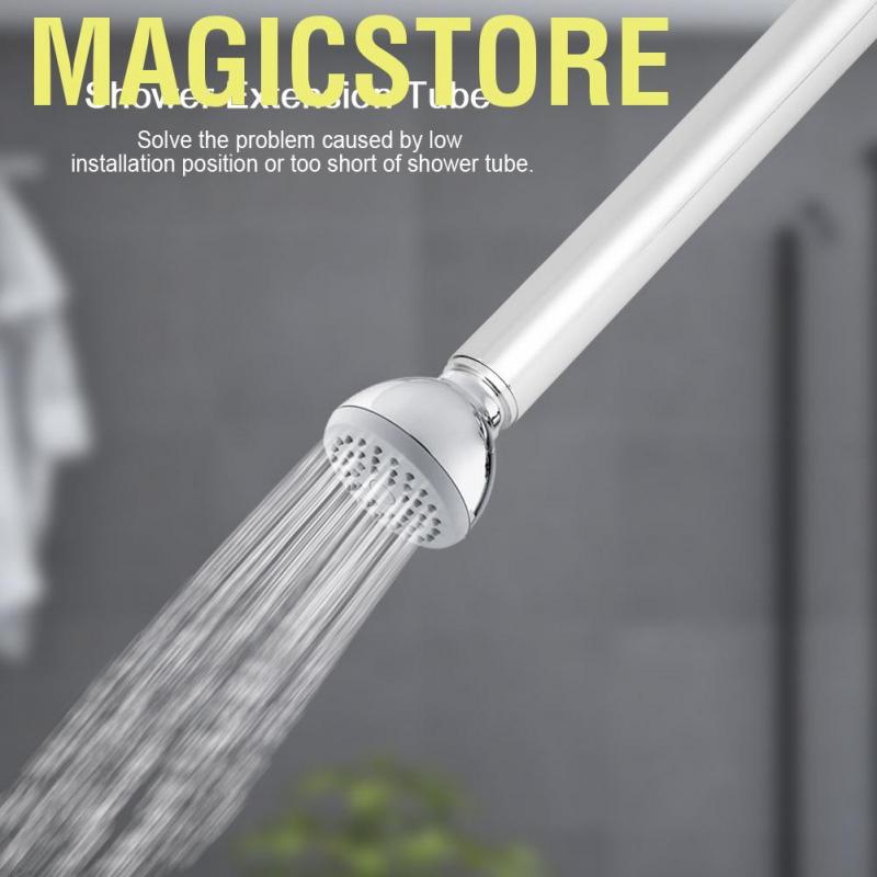 Magicstore 4inch Stainless Steel Shower Extension Round Tube with Chrome Plating for Bathroom Accessory