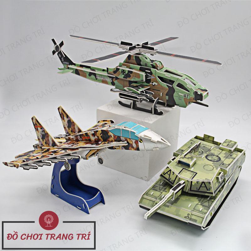 Mô hình 3D tự lắp ráp - Mô hình các phương tiện quân sự loại lớn-kèm ảnh thật