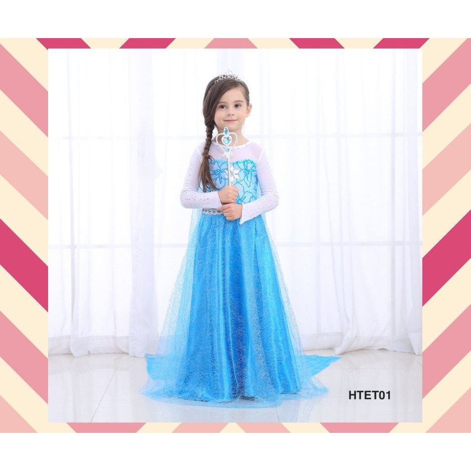 Váy Đầm bé gái công chúa Elsa Frozen cho bé.