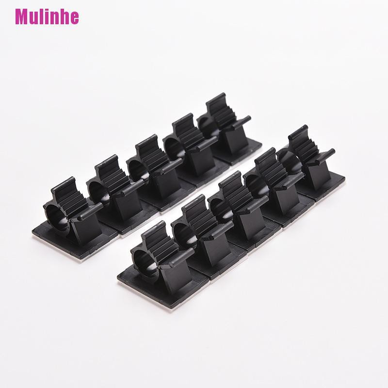 Bộ 10 Kẹp Dây Cáp Bằng Nilon Màu Đen Có Thể Điều Chỉnh Tiện Dụng