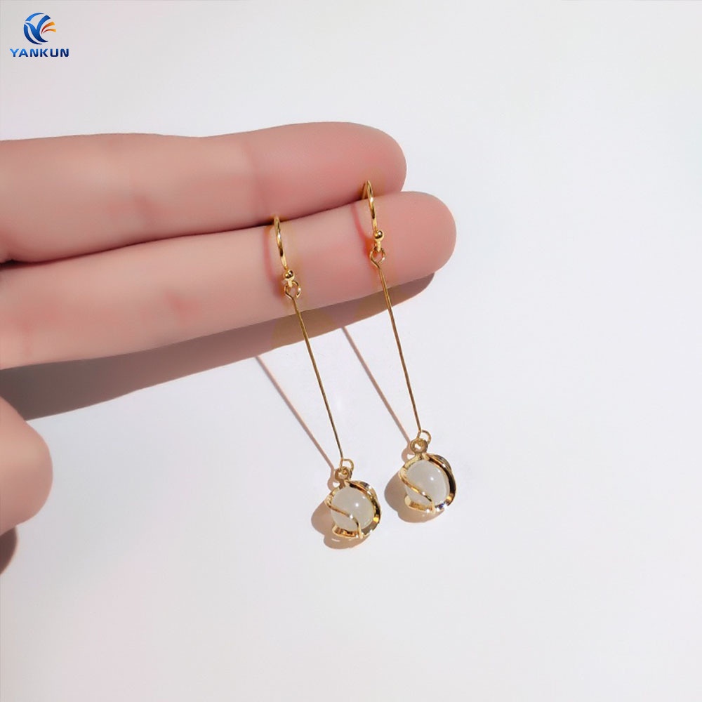 Khuyên Tai Dạng Móc Hình Mắt Mèo Đơn Giản Cá Tính Cho Nữ