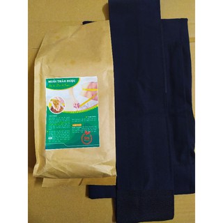 Muối chườm bụng sau sinh dân tộc Dao đỏ 1 kg kèm đai quấn