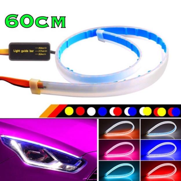 Bộ 2 LED Mí xin nhan đuổi ô tô 60cm - Silicon chống nước