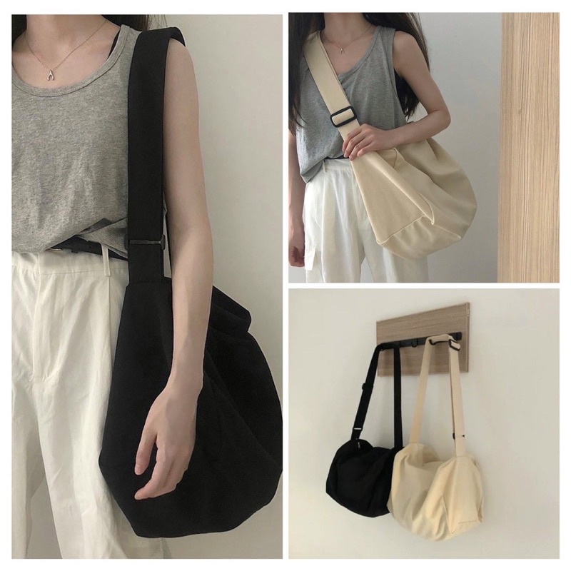 TÚI CHÉO VẢI BỐ BIGSIZE - VẢI CANVAS VỪA A4 _ CV24