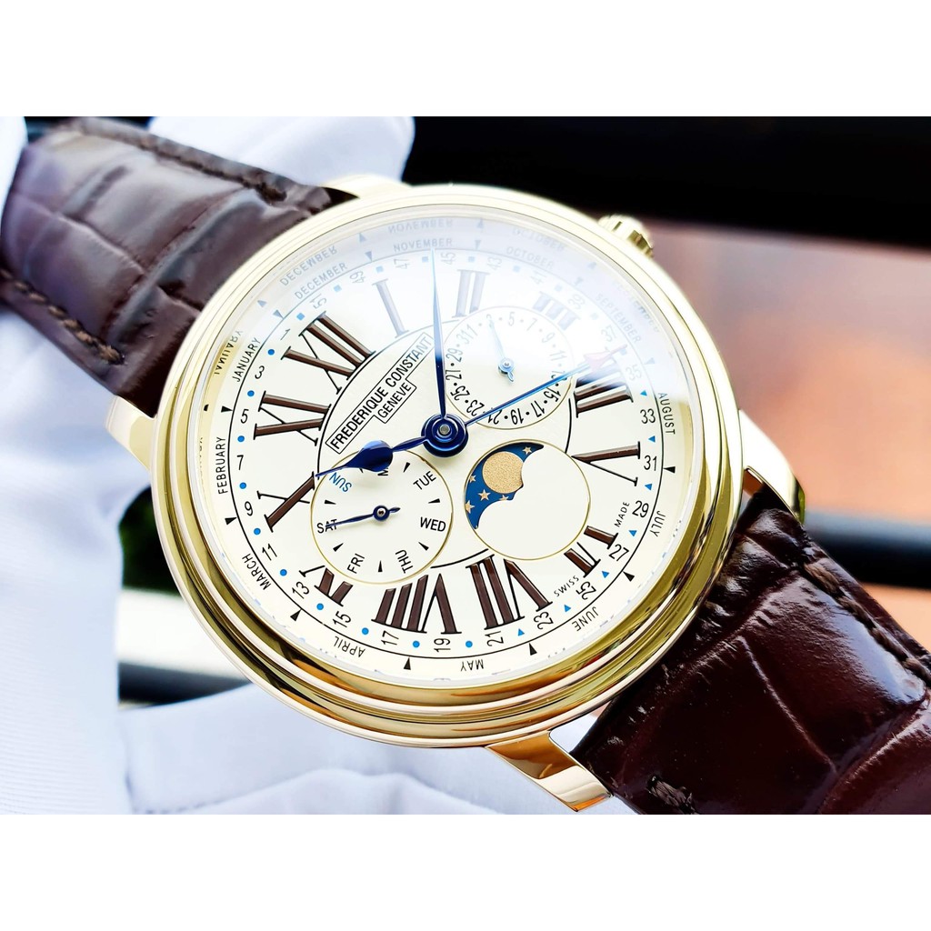 Đồng hồ nam chính hãng Frederique Constant FC-270EM4P5 - máy Quartz pin - Kính Sapphire - Dây da