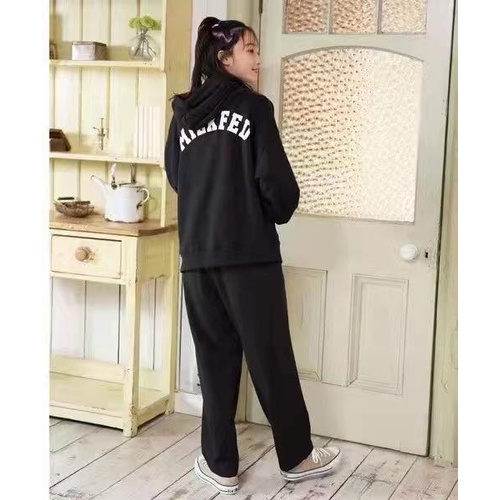 A373 - Áo nỉ da cá hoodie đen  nam nữ