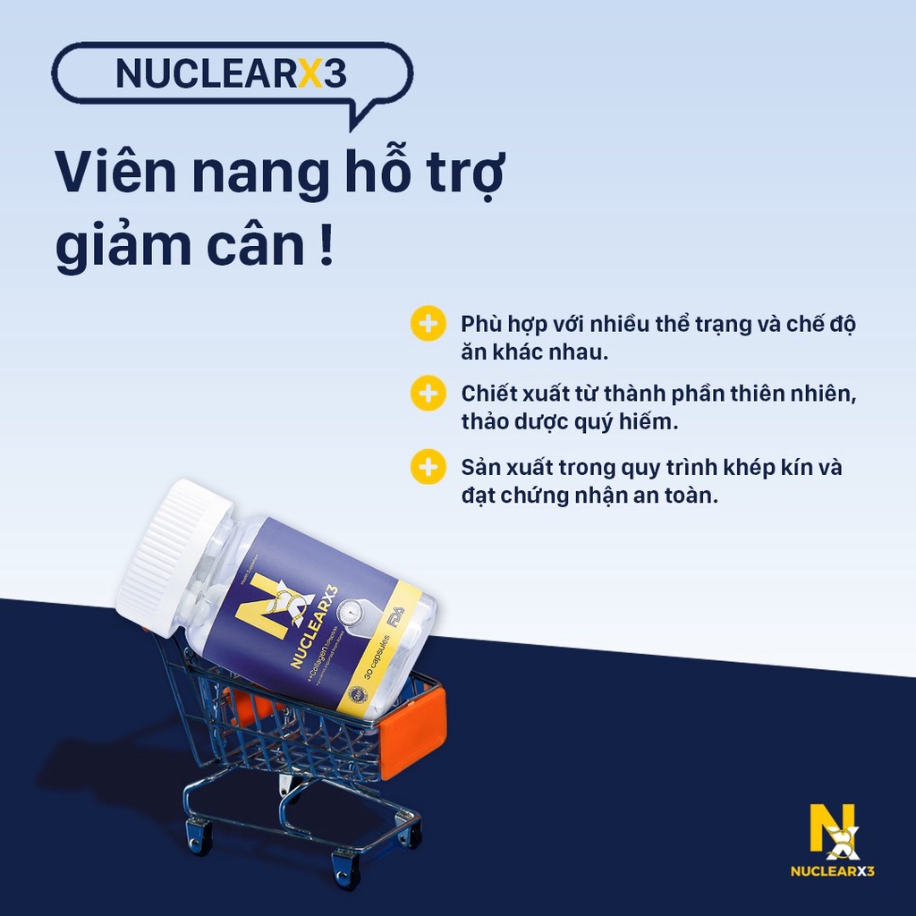 Giảm cân cấp tốc, giảm mỡ bụng - NUCLEARX3