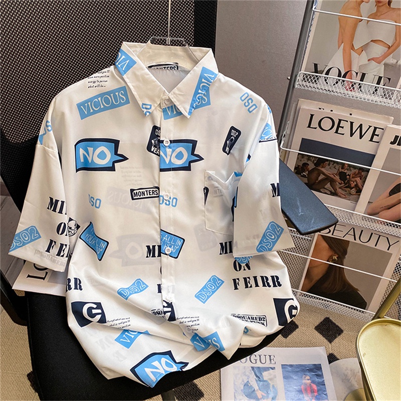 NRVP Áo Sơ Mi Ngắn Tay Dáng Rộng Thời Trang Hàn Quốc Dành Cho Nữ