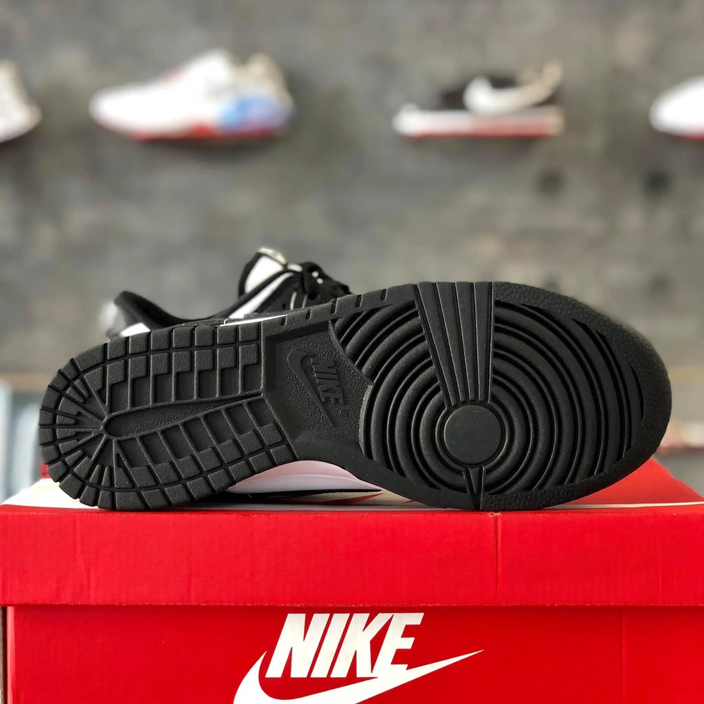 Giày Sneaker Nam Nữ SB Dunk Low Trắng Móc Đen