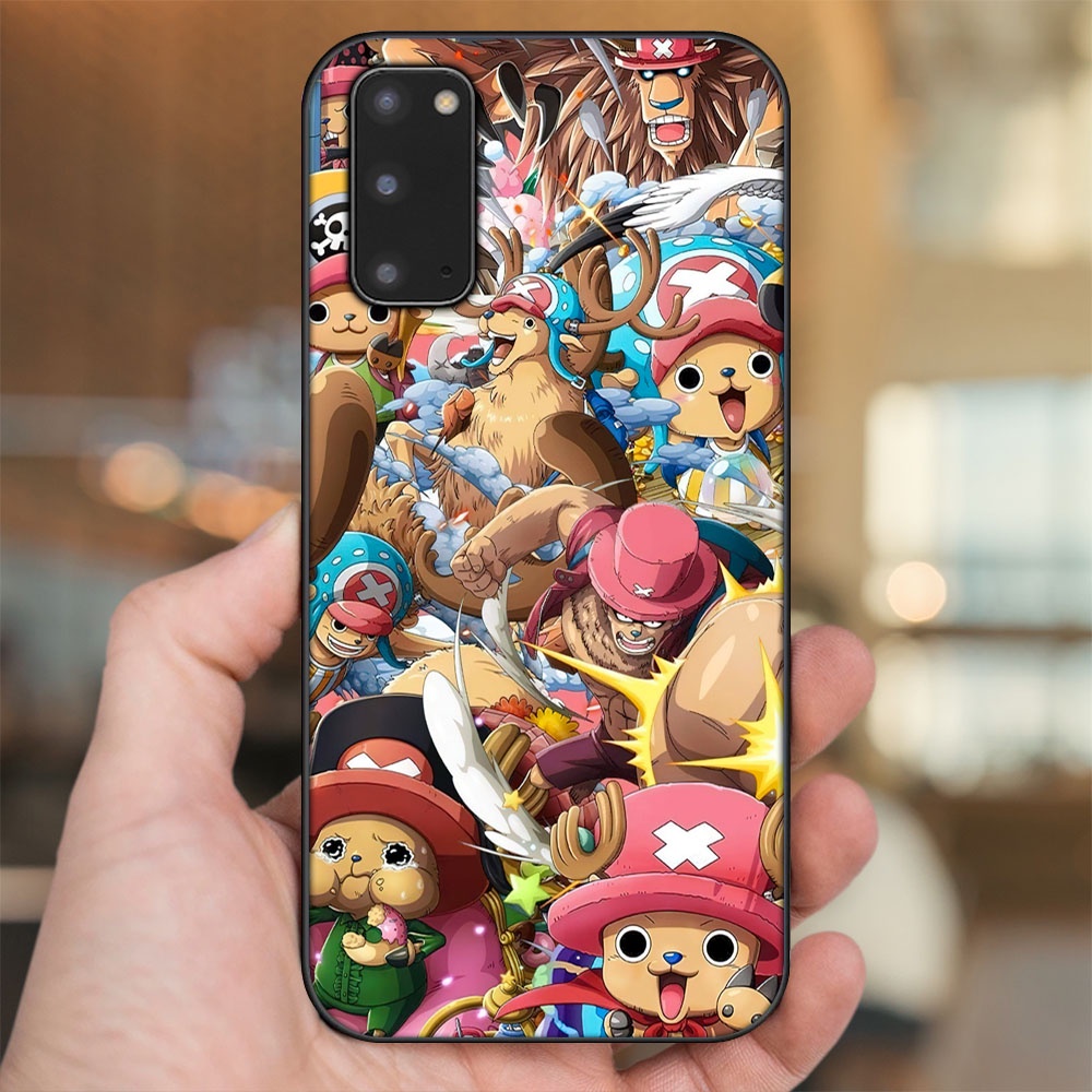 Ốp lưng Samsung S20 viền đen in hình Chopper One Piece Đảo Hải Tặc